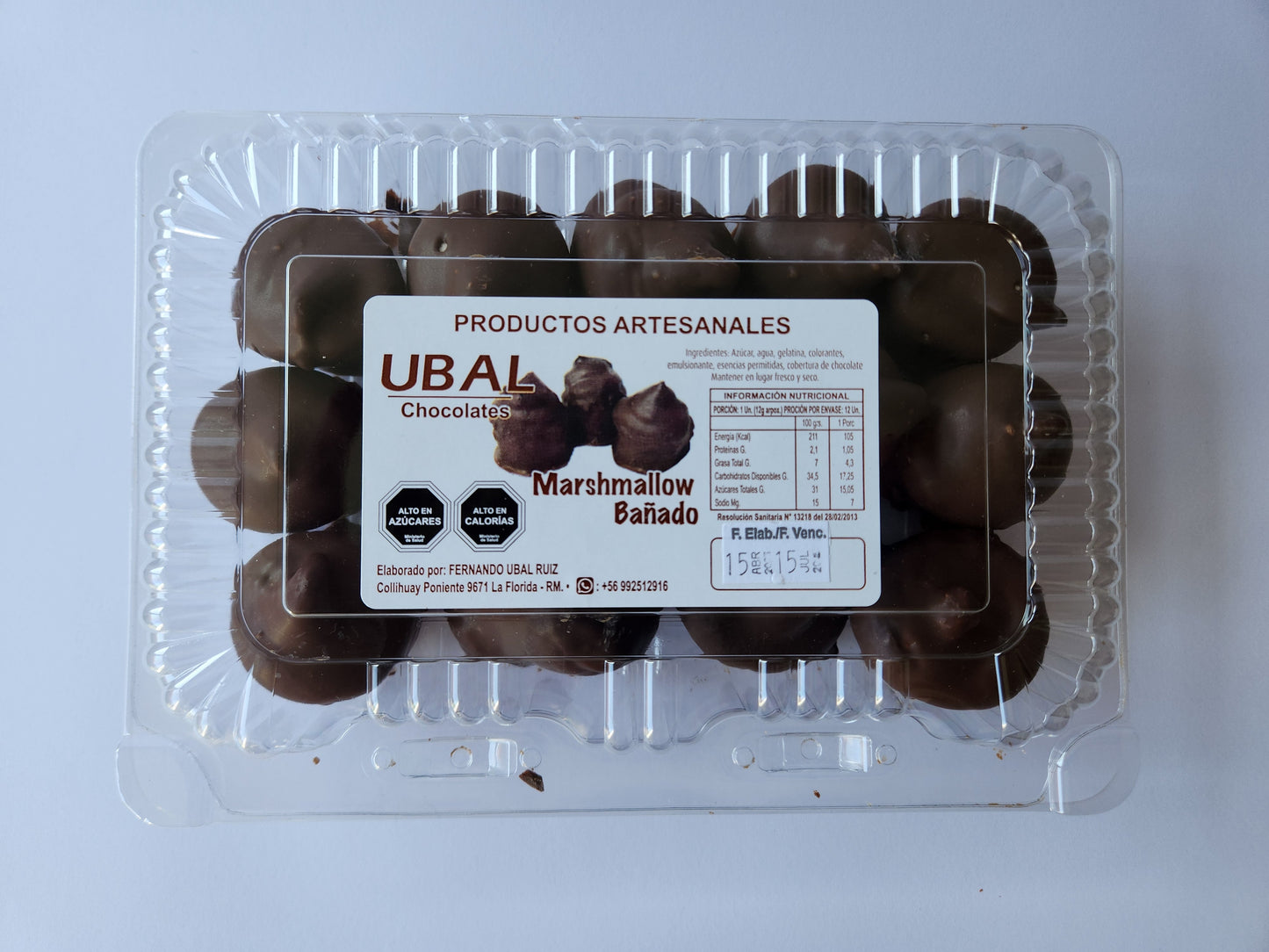 Marshmallow bañado en Chocolate